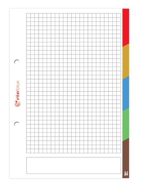 interdruk wkład do segregatora a4 50k # kolorowe registry lux 70g /10/