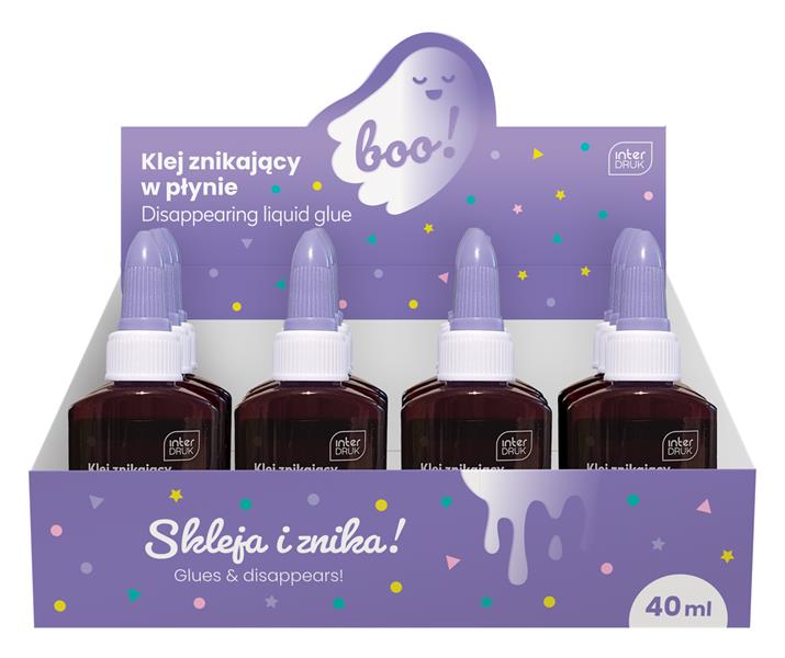 interdruk klej znikający w płynie do dekoracji 40ml boo /12/