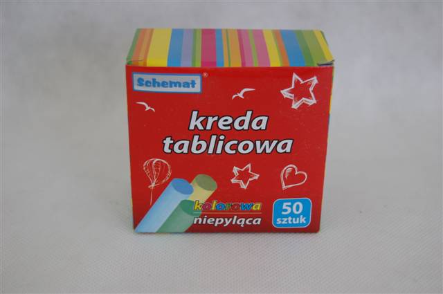 kreda tablicowa a'50 kolorowa niepyląca schemat /6/