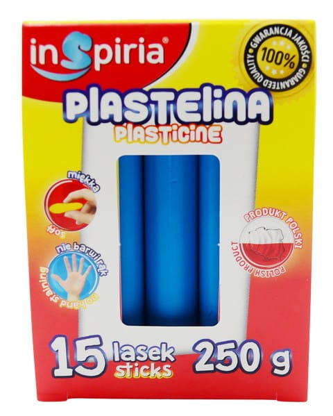 inspiria plastelina 15 lasek niebieska  250g schemat