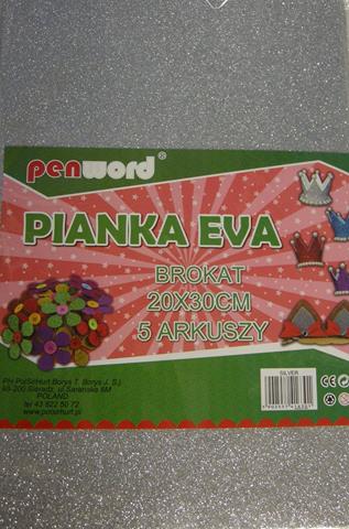 PIANKA EVA BROKAT SREBRNY 21*29,7CM 5ARK. PSH