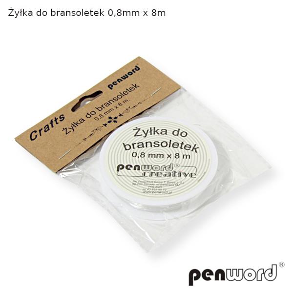 żyłka nylonowa do bransoletek 0.8mm 8m  /40/