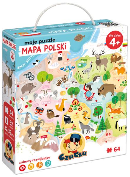 czuczu moje puzzle mapa polski 64el 4+