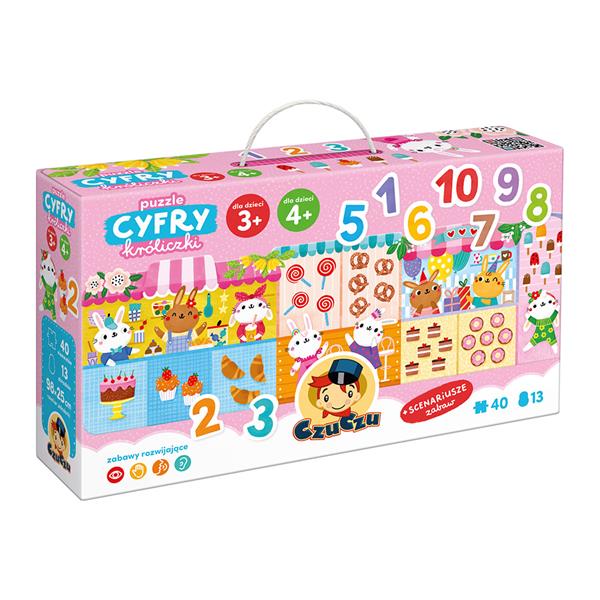 czuczu puzzle cyfry króliczki 40 elementów