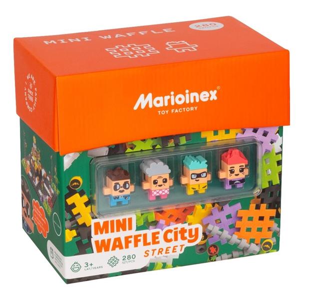 mario-klocki mini wafle 280el ulica z ludzikami