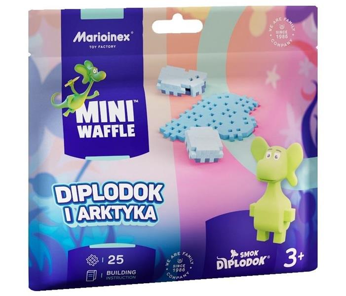 mario-klocki mini wafle 25el smok diplodok i arktyka saszetka