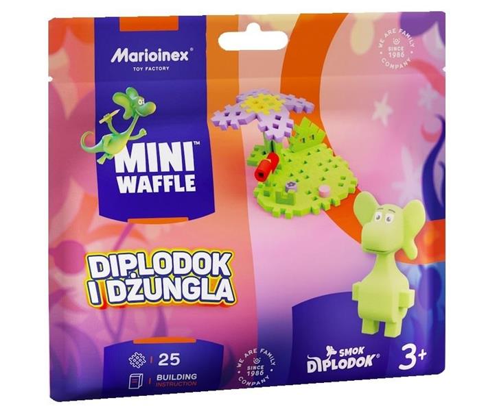 mario-klocki mini wafle 25el smok diplodok i dżungla saszetka