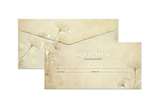 KOPERTA DL I KARNET VOUCHER KPL.5SZT GINKGO 283199