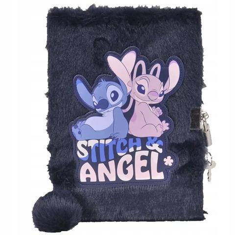 PASO-PAMIĘTNIK PLUSZOWY STITCH&ANGEL Z KŁÓDKĄ GRANATOWY A5 96K=80G/M2 DS25CC-3676 /6/