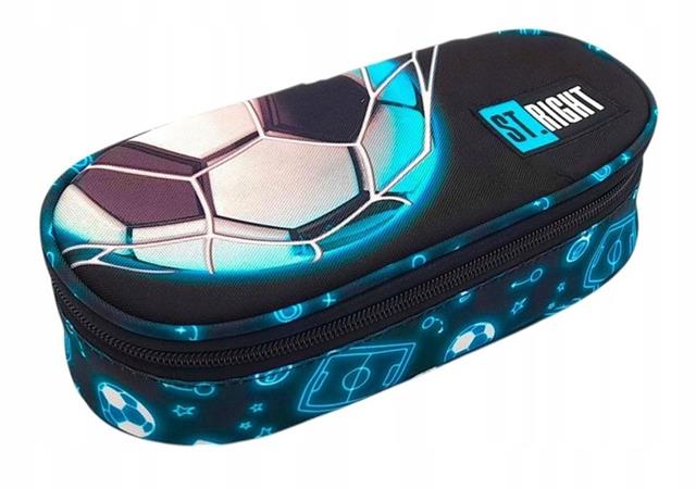 MAJEWSKI PIÓRNIK SASZETKA USZTYWNIONA Z WEWNĘTRZNĄ KLAPKĄ ST.RIGHT PC-01 NEON   FOOTBALL