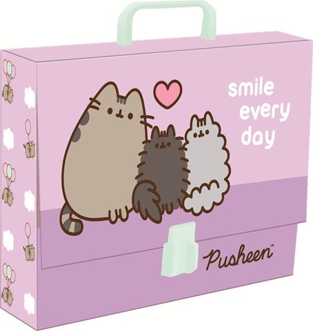MAJEWSKI TECZKA A4 XL Z RĄCZKĄ PUSHEEN  SMILE 33*24.8*9CM