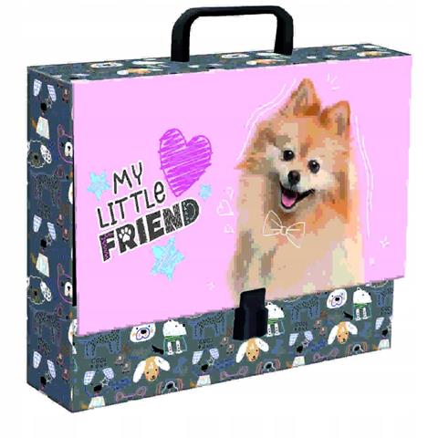 MAJEWSKI TECZKA A4 XL Z RĄCZKĄ MY LITTLEFRIEND PIES 33*24.8*9CM