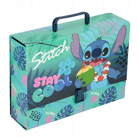 MAJEWSKI TECZKA A4 XL Z RĄCZKĄ STITCH   STAY COOL