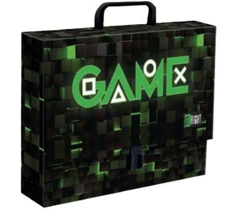 MAJEWSKI TECZKA A4 XL Z RĄCZKĄ GREEN GAME 33*24.8*9CM