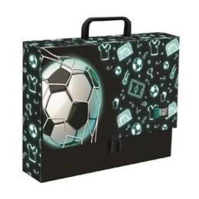 MAJEWSKI TECZKA A4 XL Z RĄCZKĄ NEON FOOTBALL 33*24.8*9CM