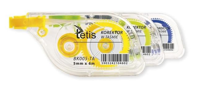 TETIS KOREKTOR W TAŚMIE 5MMx6M BK005-TA MIX KOL/18/
