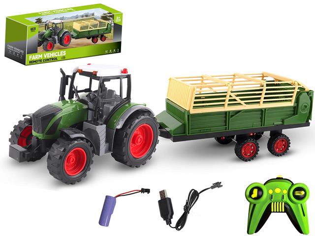 TRAKTOR NA RADIO Z PRZYCZEPĄ ŁADOWANIE USB 011345 CZAPSKA