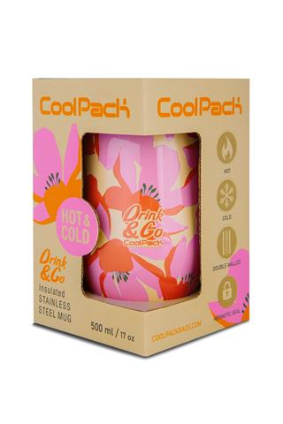 COOL PACK KUBEK TERMICZNY 500ML FLORES  ROSA Z27914 PATIO