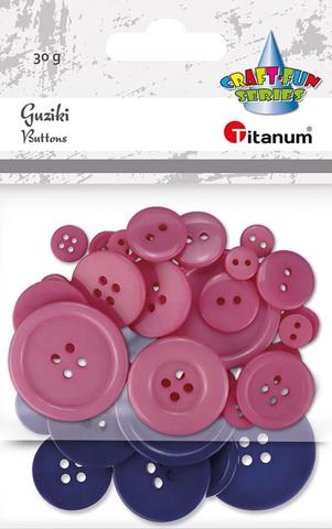 titanum guziki 30g róż/granat