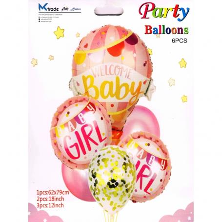 mk balon bcs-402 6szt baby girl