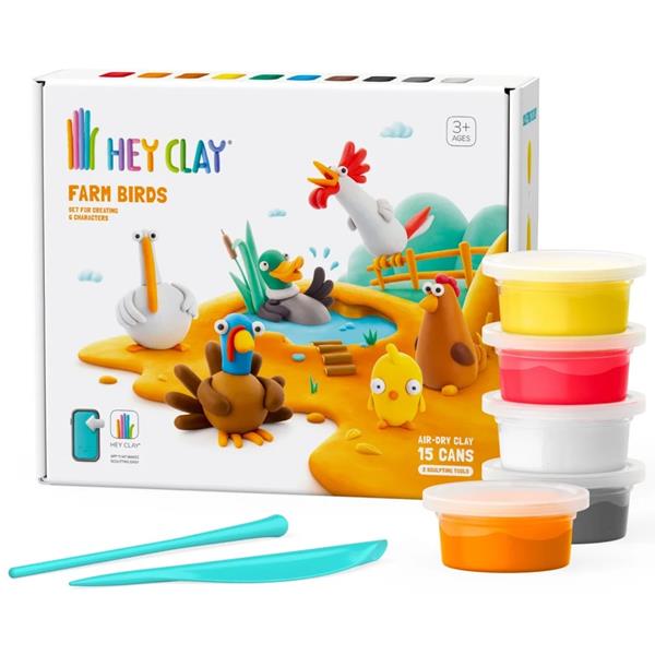 hey clay masa plastyczna ptaki z farmy hcl15020 tm toys