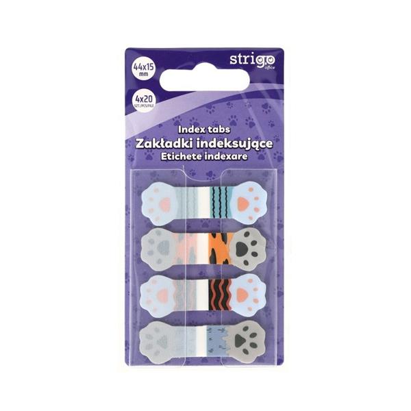 strigo zakładki indeksujące 44x15mm     4*20 kartek ssn025 wpc /24/