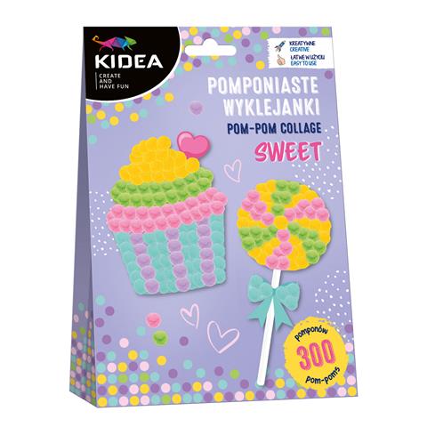 derform zestaw kreatywny pomponiaste wyklejanki sweet kidea /24/