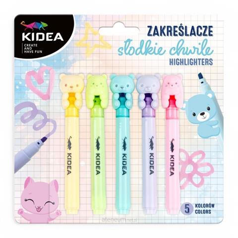 DERFORM ZAKREŚLACZE SŁODKIE CHWILE 5-KOL.KIDEA