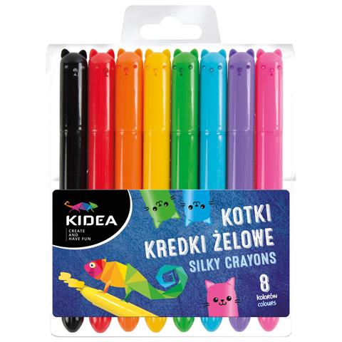 DERFORM KREDKI ŻELOWE 8-KOL. KOTKI KIDEA