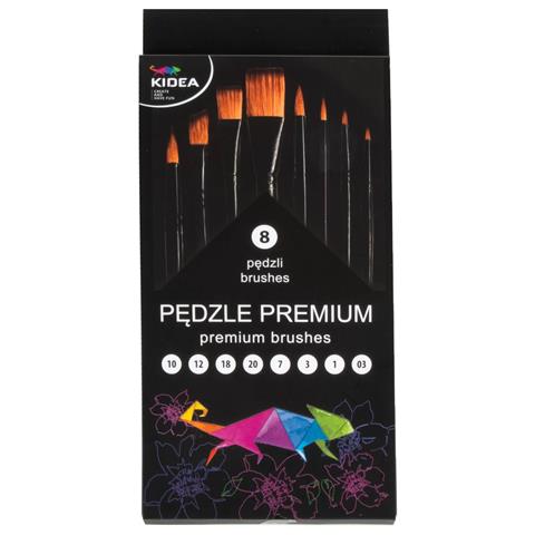 DERFORM PĘDZLE PREMIUM 8 SZT KIDEA