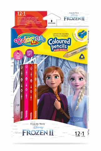 PATIO-COLORINO KIDS KREDKI OŁÓWKOWE 12+1KOLORÓW FROZEN II 91000PTR /24/