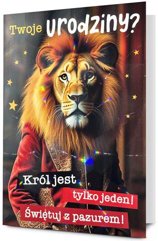 PAN DRAGON KARTKA OZDOBNA B6 URODZINY   01 HOLOGRAM