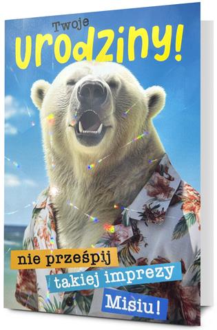 PAN DRAGON KARTKA OZDOBNA B6 URODZINY   05 HOLOGRAM