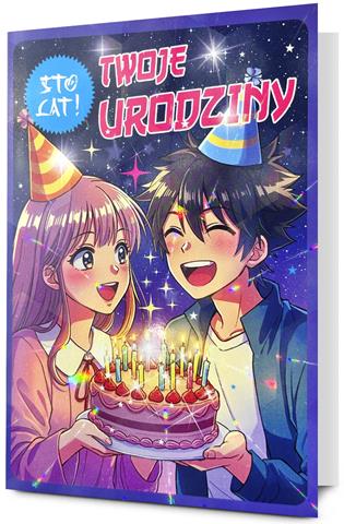 PAN DRAGON KARTKA OZDOBNA B6 URODZINY   14 HOLOGRAM