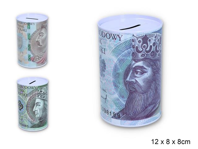 gazelo skarbonka metalowa puszka banknoty z2302