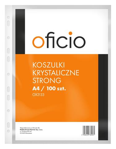 OFICIO KOSZULKA A4 KRYSTALICZNA 80MIC   OP.100SZT OX2133