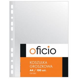 OFICIO KOSZULKA A4 GROSZKOWA OP.100SZT  40 MIC OX1085