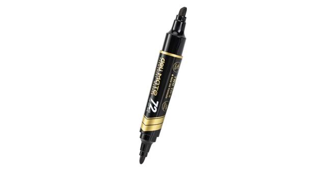 DELI-MARKER PERMANENTY DWUSTRONNY 1,5MM 2-6MM CZARNY U72 WPC /10/