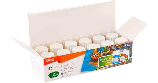 DELI-FARBY PLAKATOWE 12 KOLORÓW 25ML    C14-12 WPC
