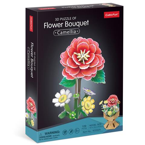 DANTE PUZZLE 3D BUKIET KWIATÓW KAMELIE 109EL