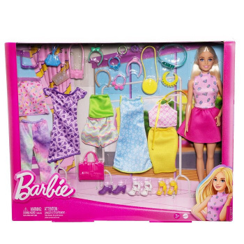 mattel barbie lalka + ubranka i akcesoria hkb07