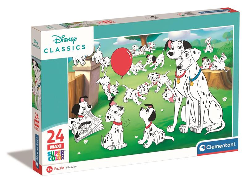 clementoni puzzle 24el maxi classics 101 dalmatyńczyków 24245 62x42cm