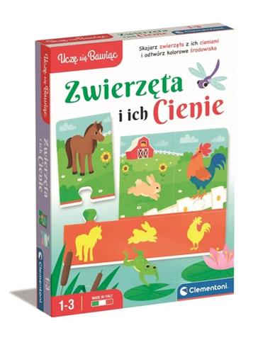 clementoni uczę się bawiąc zwierzęta i ich cienie 50762