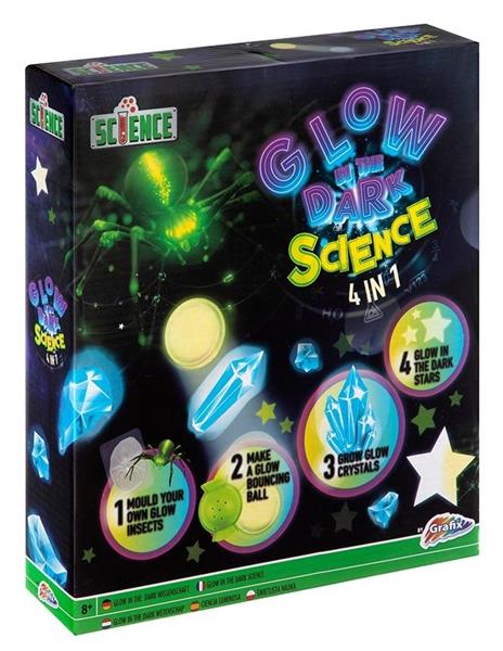 zestaw glow dark science 4 w 1 świetlista nauka grafix