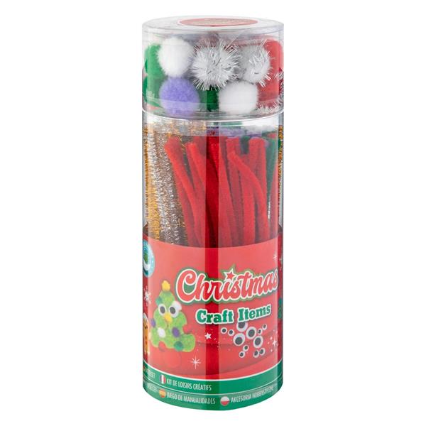 zestaw kreatywny christmas - druciki pompony oczka creative craft 800036