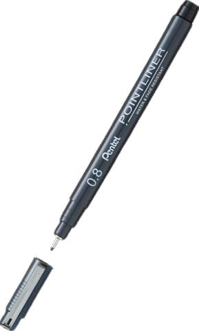 PENTEL CIENKOPIS POINTLINER 0.8MM CZARNYS20P-8A /12/