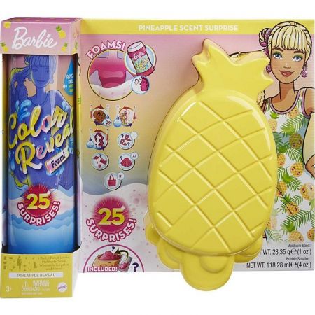 mattel barbie color reveal tuba lalka piana ananas gtn17