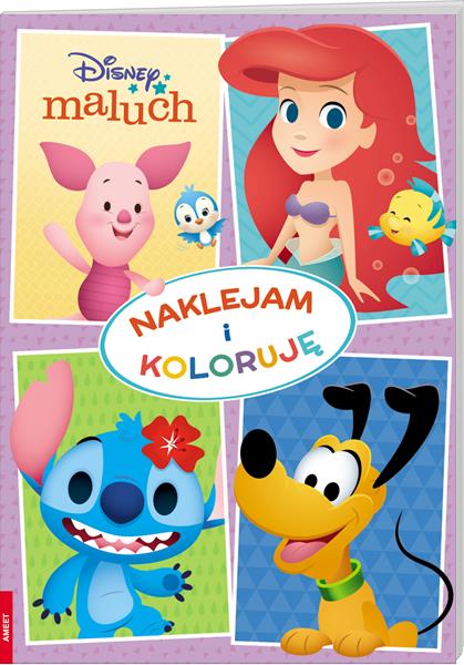 ameet książeczka naklejam i koloruję disney maluch nak-9203