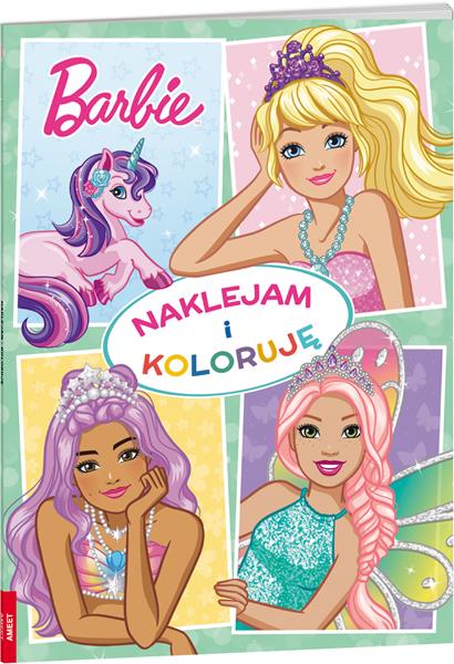 ameet książeczka naklejam i koloruję. barbie dreamtopia nak-1402