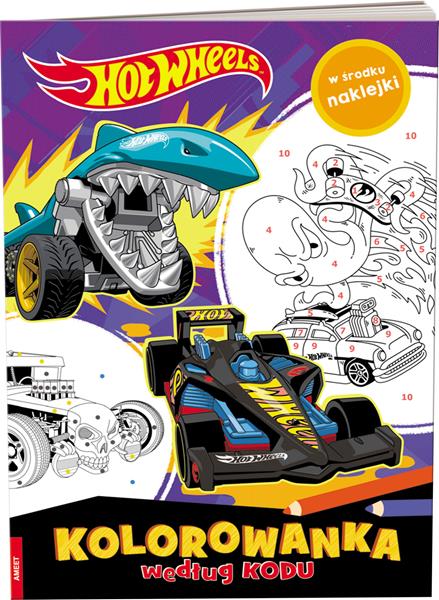 ameet kolorowanka według kodu. hot wheelskko-1601